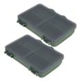 Miniatyrbilde 8 av 8: 2 stk Fiskekrok Agn Gadget Box Mini PP Oppbevaringsboks Veske for fiskeutstyr tilbehør4 rom
