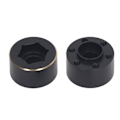 Miniatyrbilde 3 av 8: 2 stk. 1.9 2.2 Tommers Hjul Hex Nav Bredere Adapter Messing Svart Hjul Felg Adapter for Fjernstyrt Bil 12mm / 0.5in
