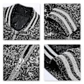 Miniatyrbillede 4 af 7: Herre Sequin Fest Bomber Jakke 2XL Sort