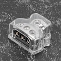 Miniatyrbillede 3 af 8: Nikkelbelagt Strømfordelingsblok til Jordforbindelse 1 Ind 3 Ud Bil Audio Stereo Modifikationsdele