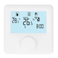 Miniatyrbilde 2 av 8: Digital temperaturregulator LCD-skjerm Programmerbar termostat for kjele Hvit 30‑230VDC