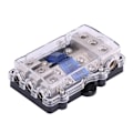 Miniatyrbilde 1 av 8: Universal 60A Bilstereo Audio Strømfuseboks Holder Blokk 1 Inn 3 Veier Ut