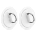 Pikkukuva 8 / 8: D Ring Pad Patch PVC Kumivene Lautta Dinghy Kanootti Surffilauta Kajakki Tie Down FittingWhite