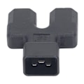 Miniatyrbild 1 av 8: IEC320 C20 till Dual IEC320 C21 Power C20 Hane till Dual C21 Hona 1 in 2 Out AC Power Adapter för PDU Server 125V-250V