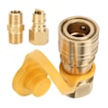 Miniatyrbillede 5 af 8: 3/8 tommer propangas Quick Connect fittings Messing propangas adaptere med afspærringsventil