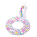 Miniatyrbillede 4 af 8: Børn til Unicorn Oppustelig Svømmering Glitter Pool PVC Float Tube Stjernemønster