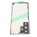 Miniatyrbild 4 av 8: Bakre cover för Galaxy S22 Ultra med förinstallerad kameralins Tejp Reparationsverktyg Telefonställ Svart ram