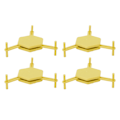 Miniatyrbilde 2 av 8: 4 stk. sekskantede underlag - stilige, justerbare, flerbruks sekskantede underlag for drikkevarer og små gjenstander - gule