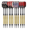 Miniatyrbild 7 av 8: Professionellt Dartset med Mjuka Spetsar, 12 Dartkroppar, 30 Dartvingar och 100 Mjuka Dartspetsar, Perfekt Present för Dartälskare