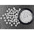 Miniatyrbild 5 av 5: 1 ask 3 stilar juldekorationer snöflinga nagelglitter vitt