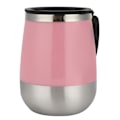 Miniatyrbilde 3 av 8: USB-ladet rustfritt stål elektrisk magnetisk vannkrus Melk Kaffe Selvrørende Blandemugge 400ml Rosa
