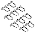 Miniatyrbillede 5 af 8: 10 stk U-formet Spænde Zink Legering D-Ring Lås Bøjle Spænde til Paracord Armbånd Rundt Hoved