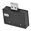 Pikkukuva 4 / 8: Keskitin USB2.0 uros-2-porttinen USB kaksoislaturin jakaja-adapterimuunnin keskitin (musta)