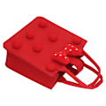 Miniatyrbillede 3 af 8: Genanvendelig Filt Gavepose Bue Fuzzy Ball Dekoration Foldbar Opbevaring Indkøbspose til Børnefødselsdagsfest Rød