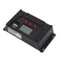 Miniatyrbillede 8 af 8: LCD PWM Solar Charge Controller 12V 24V Automatisk Genkendelse Solar PV Charge Controller