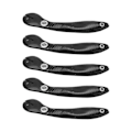 Pikkukuva 1 / 8: 5kpl/ set 10cm 6g Pehmeä Viehe 3D-silmillä Enlarged Tail Coil Keinotekoinen Soft Loach -kalastusuheMusta
