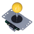 Miniatyrbild 6 av 8: Arcade Joystick Klassisk 5 Pin 8 Vägs Arcade Joystick Ersättningsdelar för Xbox 360 för PS2 för PS3 Gul