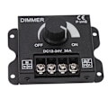 Miniatyrbillede 2 af 8: LED-dæmper, enkelt kanal PWM-lys, trinløs dæmpningscontroller til 5050 3528 enkeltfarvede lyslister DC 12V-24V 30A