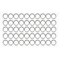 Miniatyrbillede 1 af 8: 50 STK 1,8 mm Tykkelse AC Kompressor Kobling Snap Ring Jern Passer til 508 V5 AC Kompressor Koblingsaksel