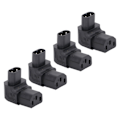 Miniatyrbillede 4 af 8: IEC320 C8 til C13 strømadapter han til hun 90 graders strømstikadapter til printer scanner 4 stk 250V
