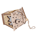 Miniatyrbild 7 av 8: Trähusformad LED-ljuspendelprydnad Ramadan-festivaler inomhusdekorationer (B)