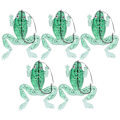 Miniatyrbillede 1 af 8: 5 Stk Kunstig Simulering Transparent Grøn Enkelt Krog Soft Lure Bait Antihanging