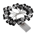 Miniatyrbillede 1 af 8: LED Sort Lanterne Lysstreng Retro Vandafvisende Energibesparende Plastik Mini Petroleum Lampe til Camping Varmt Hvid 3m 20 Lys med Blink