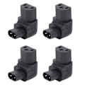 Miniatyrbillede 7 af 8: IEC320 C8 til C13 strømadapter han til hun 90 graders strømstikadapter til printer scanner 4 stk 250V