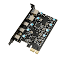 Pikkukuva 8 / 8: UP5300 5 portin USB 3.1 PCIe -laajennuskortti 5 Gbps nopean tiedonsiirron pöytätietokoneen laajennuskortti Windows 7 8 10 -käyttöjärjestelmälle OS X