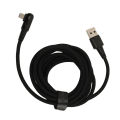 Miniatyrbillede 4 af 8: Til Iphone-opladerledning 90 grader 6,6 fod Let at tilslutte 2,4A hurtigopladningskabler Ledning retvinklet USB-opladerkabel Sort