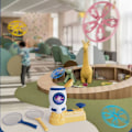 Miniatyrbillede 8 af 8: Børneflyvende Diske Launcher Rumskib Lærerig Udendørs Aktivitet Sød Konkurrencedygtig Trin På Flyvende Disk Legetøj Flyvende Disk Launcher Legetøj