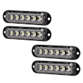 Miniatyrbillede 7 af 8: 4 stk. Lastvogns Sidelys Høj Lysstyrke 90LM IP65 Vandafvisende 6 LED'er Lastvogns Nødlys 12‑24V Hvid