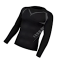 Miniatyrbild 2 av 8: Tränings-Sweatshirt för Män, Tight, Långärmad, Snabbtorkande, Sport, Utomhuslöpning, Fitnesskläder, Svart, M
