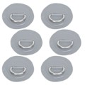 Miniatyrbillede 7 af 8: 6 stk. PVC D Ring Patch Elastisk Reb Sæt Rustfrit Stål D Ring Patch Bungee Cord Sæt Grå