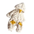 Miniatyrbild 4 av 8: Mjuk babyhoodie jumpsuit anka form tecknad fashionabel vindtät baby onesie för nyfödd vit 66cm / 26in