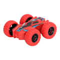 Miniatyrbillede 1 af 8: Dobbeltsidet Pull Back Bil Friktionsdrevet 4 Store Dæk 360 Graders Roterende Mini Flips Inertia Stunt Bil Rød