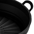 Miniatyrbillede 8 af 8: Foldbar 8,5 tommer friture silikoneforing fødevarekvalitet høj temperaturbestandig rund friture silikonepotte 8,5 tommer sort