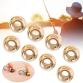 Miniatyrbillede 6 af 8: 25 stk fluebindende wolframlegeringsperler Rundt nymfehoved Ball fiskegrej gyldent (3,8 mm)