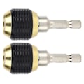 Miniatyrbild 2 av 8: 2PCS 60mm Borrchuck Hex Skruvmejsel Slagdrivrut Adapter 1/4 Hex Skaft Borrbit Verktyg