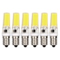 Miniatyrbillede 1 af 8: 6 stk. E14 COB-pære Mini 360 graders belysning Varmeafledning Silikone Anti-blænding til lysekrone Loftslampe Koldt hvidt lys 6500K