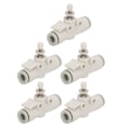 Miniatyrbillede 8 af 8: 5 stk. rørspjældventil trykbestandig PVC In Line lige luftstrømsreguleringsfitting til 6 mm OD-rør