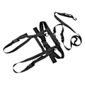 Miniatyrbilde 5 av 8: Ski Sikkerhetsstropp for Barn Nylon Plast Justerbar Ski Treningsbelte for Sykling Fallforebygging Trening Svart