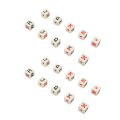 Miniatyrbillede 2 af 8: 20 stk spanske pokerterninger 6-sidet firkantet JQK-terninger Plastbordspilsterningsæt gul