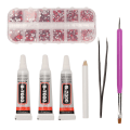 Pikkukuva 1 / 8: Strassikiviliimasarja Kristallilasi Strassikiviliimageelisarja tee-se-itse Vaatteet Kangas Kengät Korut Nail Art Punainen