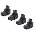Miniatyrbillede 6 af 8: IEC320 C8 til C13 strømadapter han til hun 90 graders strømstikadapter til printer scanner 4 stk 250V