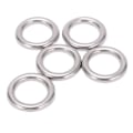 Miniatyrbilde 2 av 8: 5 stk. 304 Rustfritt Stål Runde O-Ringer Flerbruks Sømløs Sveiset Metall O-Ring for Seiling Dykking 5x20mm