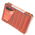 Miniatyrbillede 3 af 8: Lokke jernplade opbevaring tilbehørsboks Simulere rejer Dobbeltsidet kunstig agn boks (orange)
