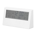 Miniatyrbild 5 av 8: LCD-väckarklocka Transparent Multifunktionell Stor skärmvisning Batteridriven Digital väckarklocka för hemresa Vit