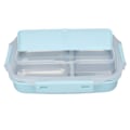 Miniatyrbild 1 av 8: Termisk isolerad Bento Lunch Box 3 fack läckagesäker 304 Rostfritt stål Bento Lunch Box för studenter Skola Kontor Himmelblå