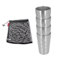 Miniatyrbild 1 av 8: 4 st 350ml Utomhus Camping Portabel 304 Rostfritt Stål Vattenmugg Set Stapelbar Resemugg